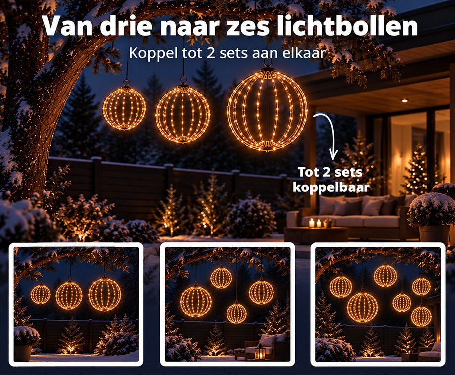 LED Lichtbollen Connectable 3 Stuks Warm Wit