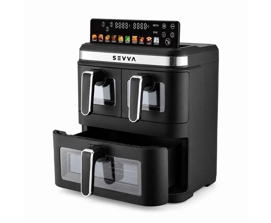 Airfryer met 3 Zones XXXL 17 Liter