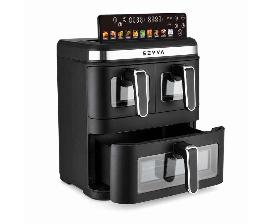 Airfryer met 3 Zones XXXL 17 Liter