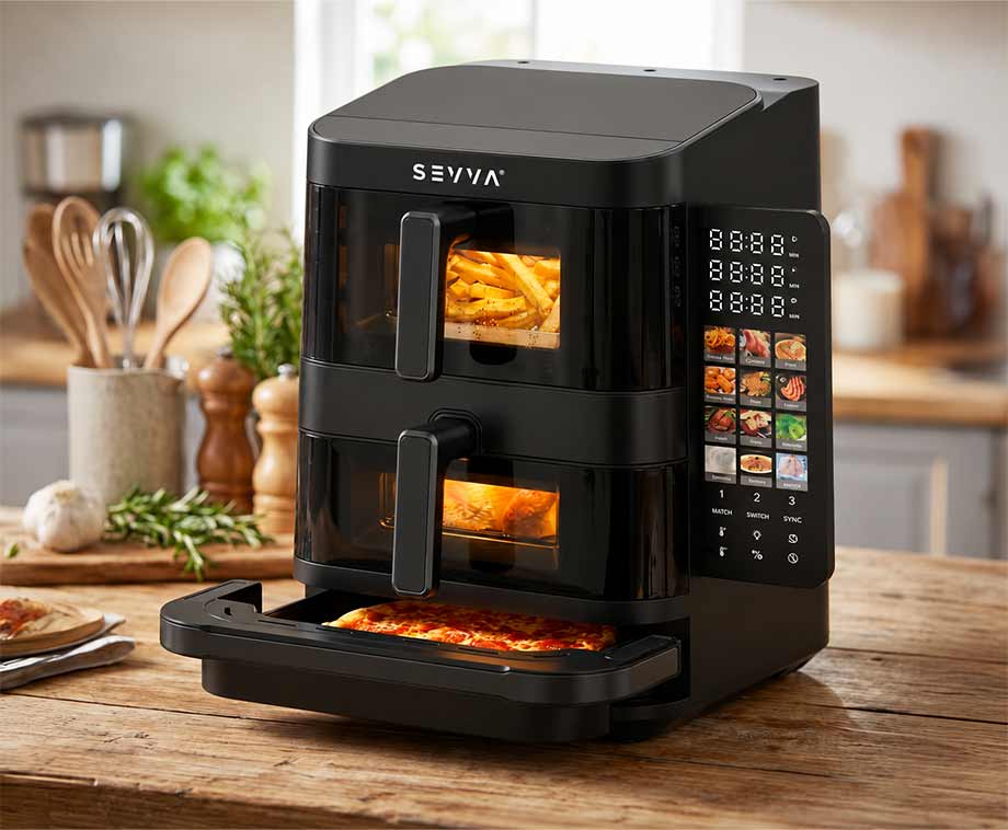 Airfryer met Pizzalade Black Edition