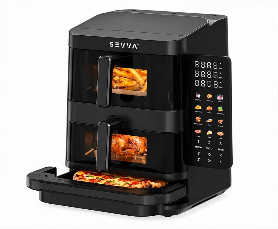 Airfryer met Pizzalade Black Edition