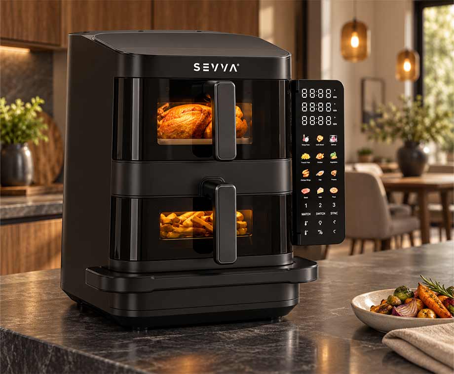 Airfryer met Pizzalade Black Edition