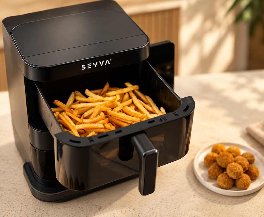 Airfryer met Pizzalade Black Edition