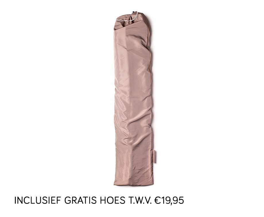 Luxe XXL Zweefparasol 3 Meter Met Beschermhoes - Taupe
