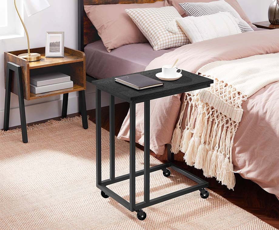 SEVVA® Home Mobiele Bijzettafel Julie Zwart