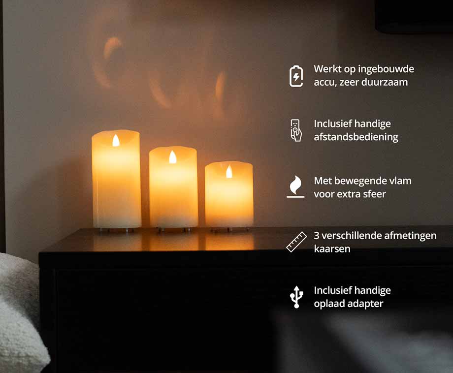SEVVA® Oplaadbare LED Kaarsen