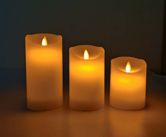 Oplaadbare Kaarsenset -Met Afstandsbediening - Set Van 3 Kaarsen