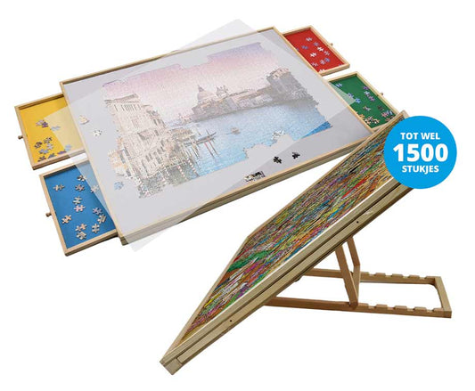 Houten Puzzeltafel Premium - Voor Puzzels Tot 1500 Stukjes!
