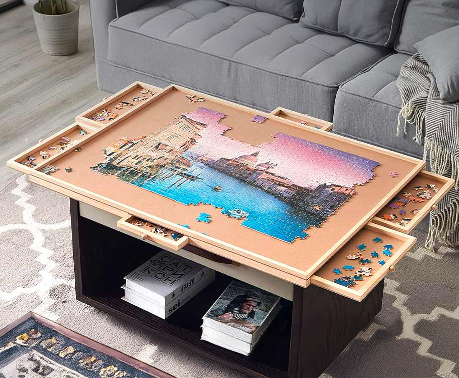 Houten Puzzeltafel - Gemakkelijk Puzzelen En Opbergen | 1000 Stukjes