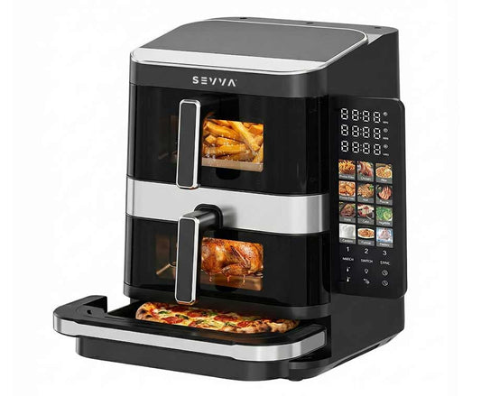 Airfryer Met Pizzalade - Tot Drie Gerechten Tegelijk Perfect Gegaard!