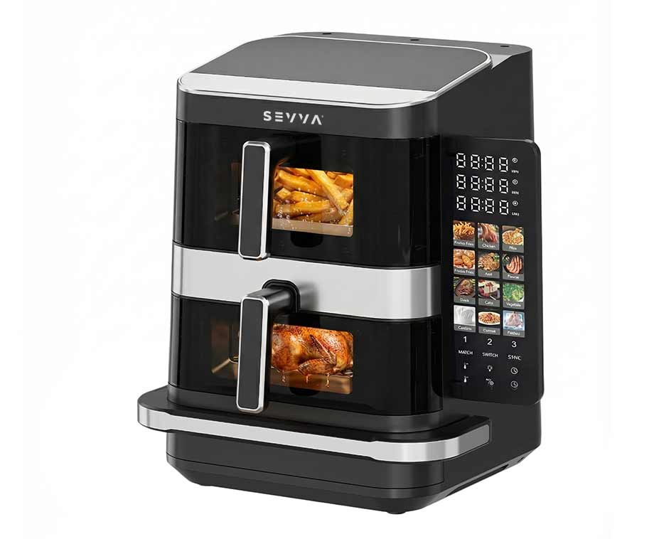 Airfryer Met Pizzalade - Tot Drie Gerechten Tegelijk Perfect Gegaard!