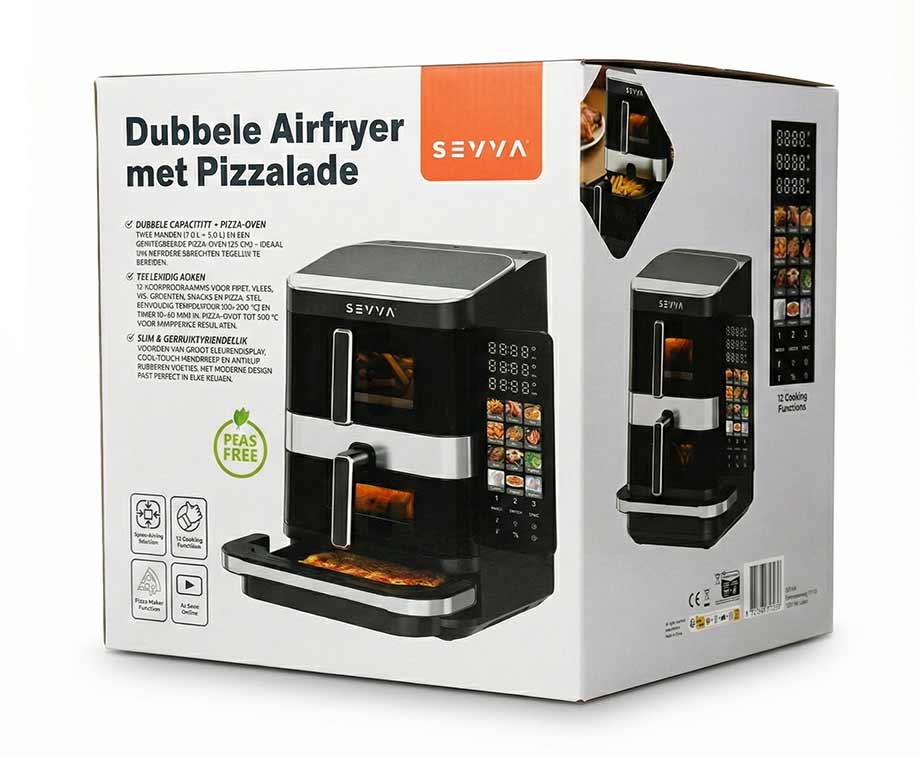 Airfryer Met Pizzalade - Tot Drie Gerechten Tegelijk Perfect Gegaard!