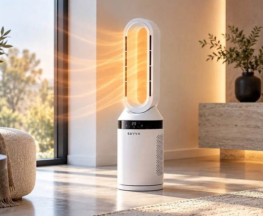Bladeless Heater en Ventilator 2-in-1 met Afstandsbediening