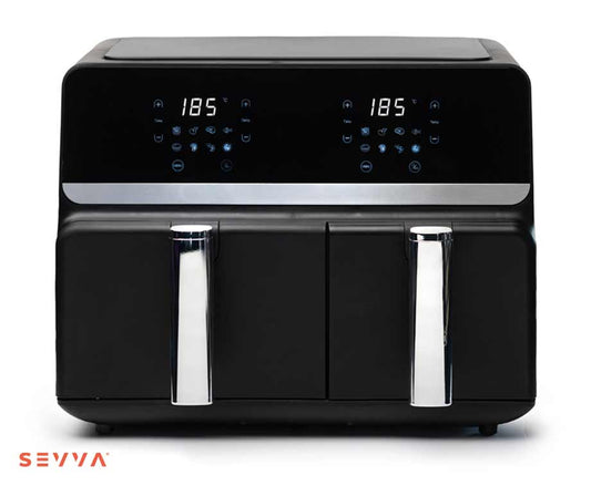 SEVVA® Dubbele XXL Airfryer Met 8 Programma's - 2200W
