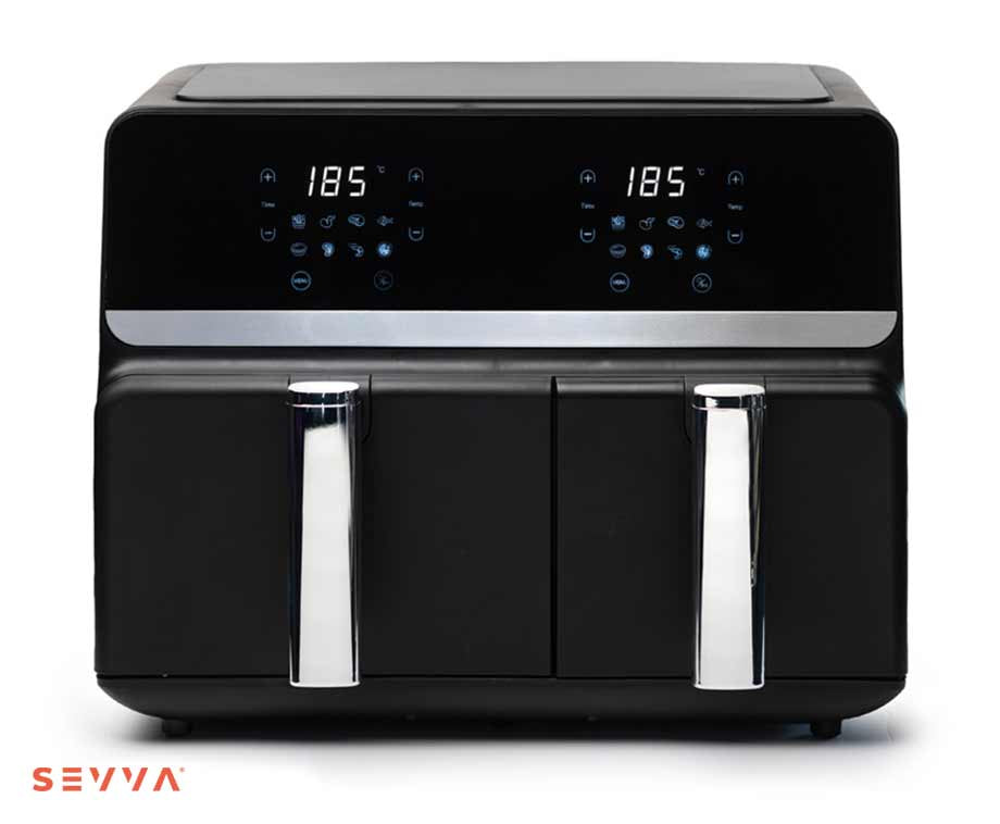 SEVVA® Dubbele XXL Airfryer Met 8 Programma's - 2200W