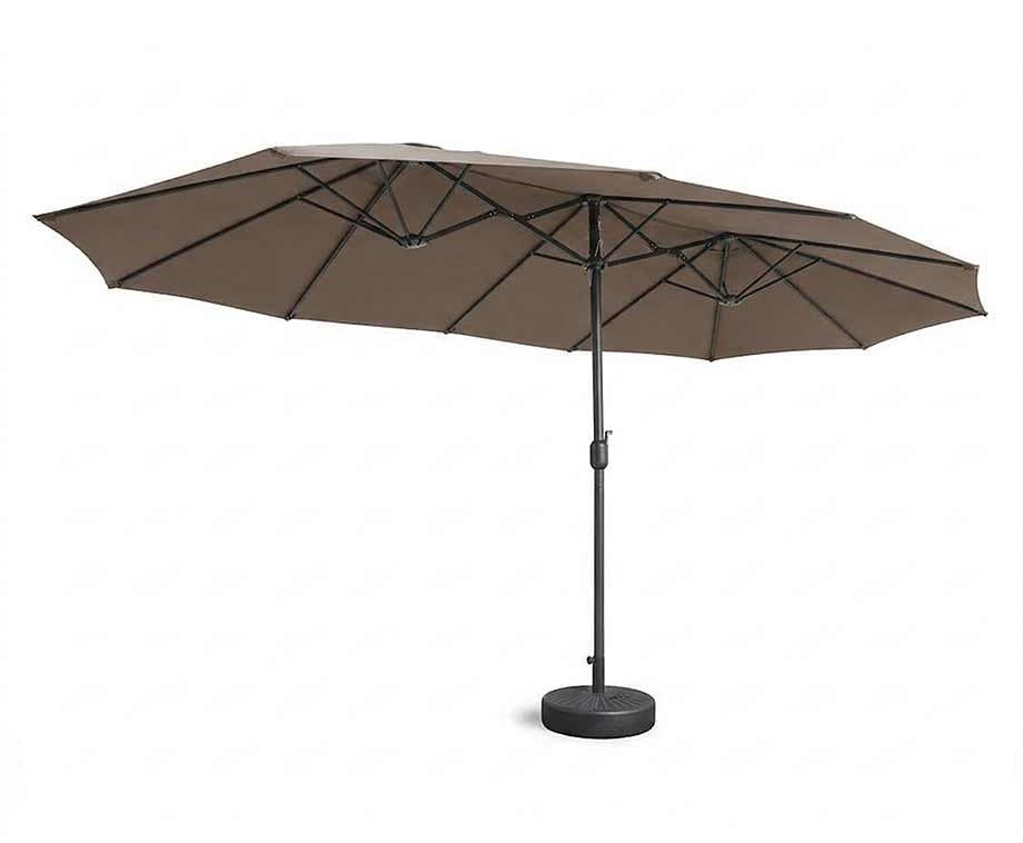 Dubbele XXL Parasol Met Beschermhoes - Taupe