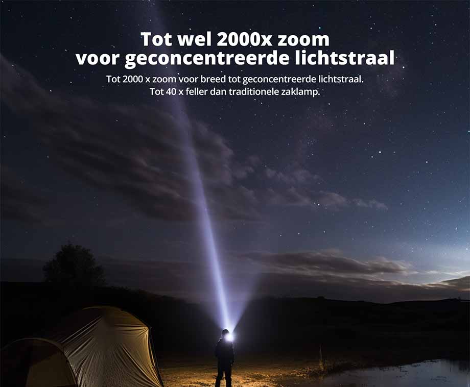 SEVVA® Militaire Zaklamp Met 500 Meter Bereik - 2-Pack