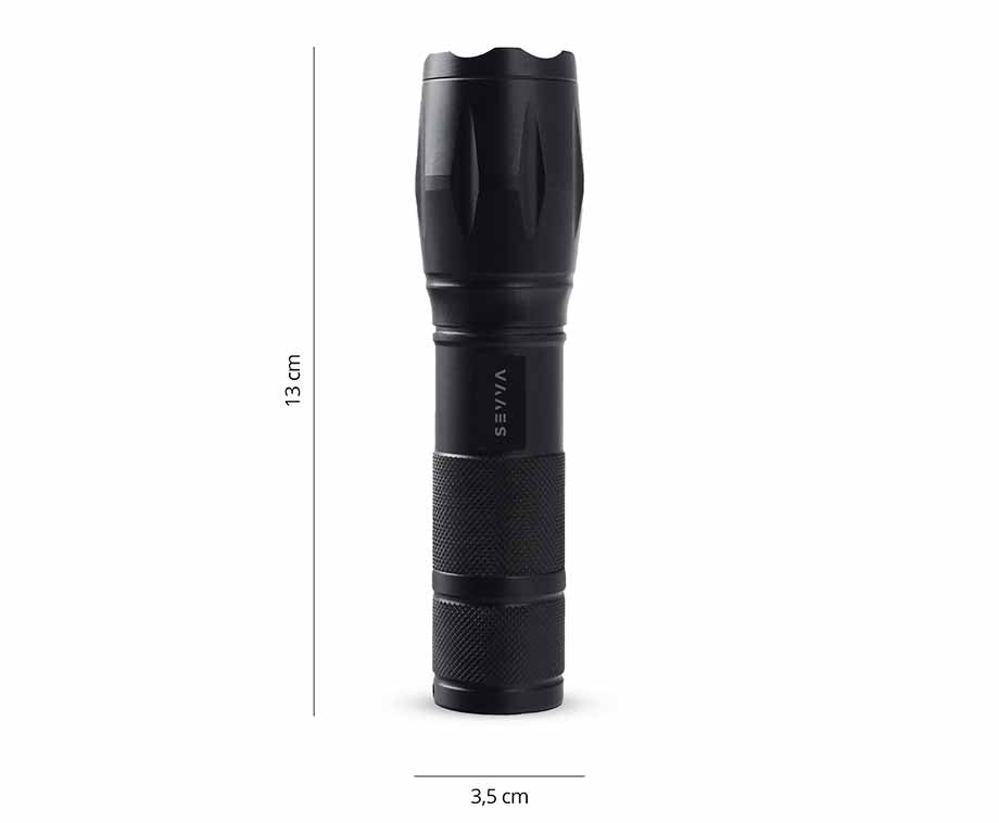 SEVVA® Militaire Zaklamp Met 500 Meter Bereik - 2-Pack