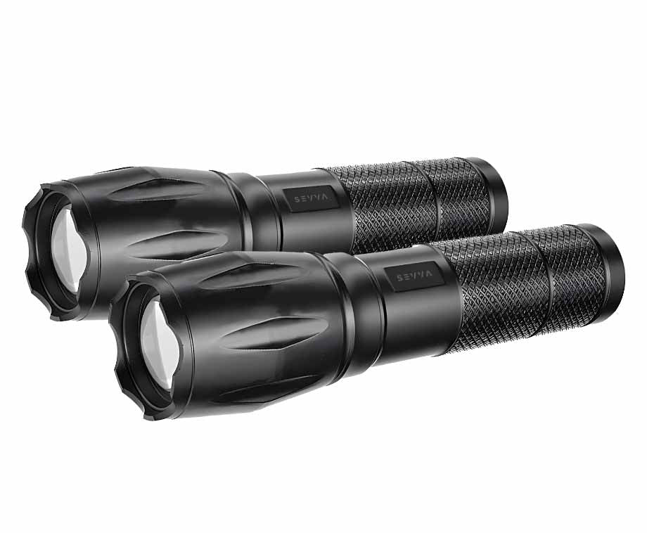 SEVVA® Militaire Zaklamp Met 500 Meter Bereik - 2-Pack