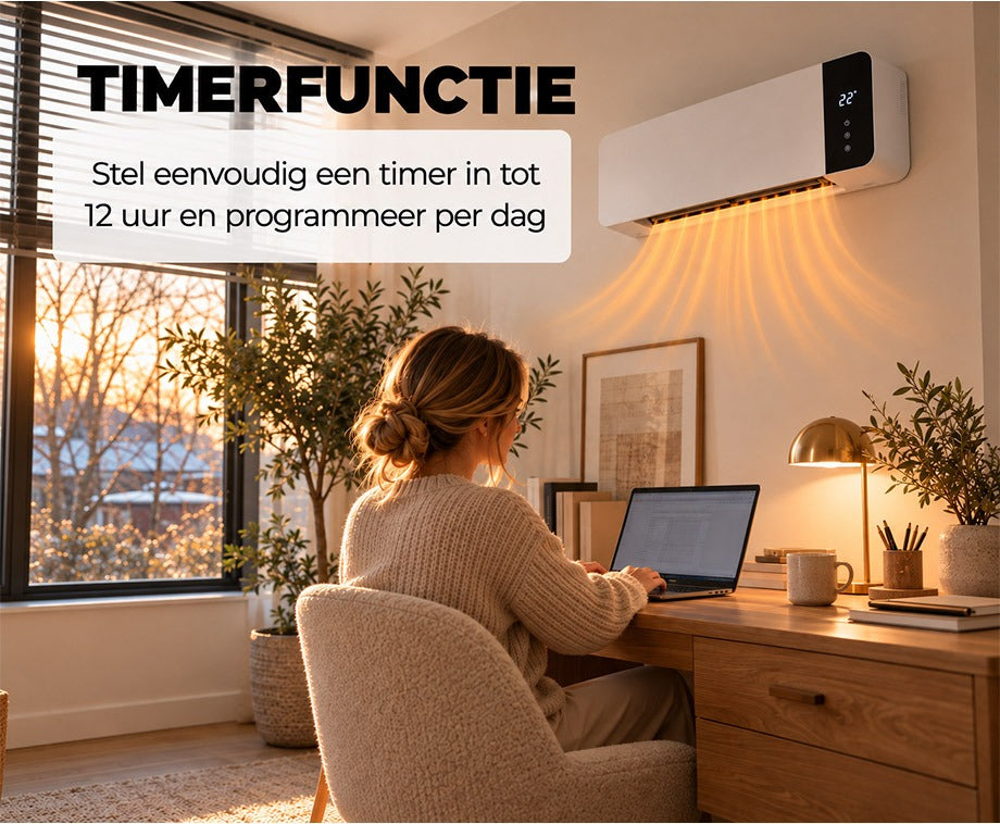 Keramische Wandkachel 2000W met Afstandsbediening