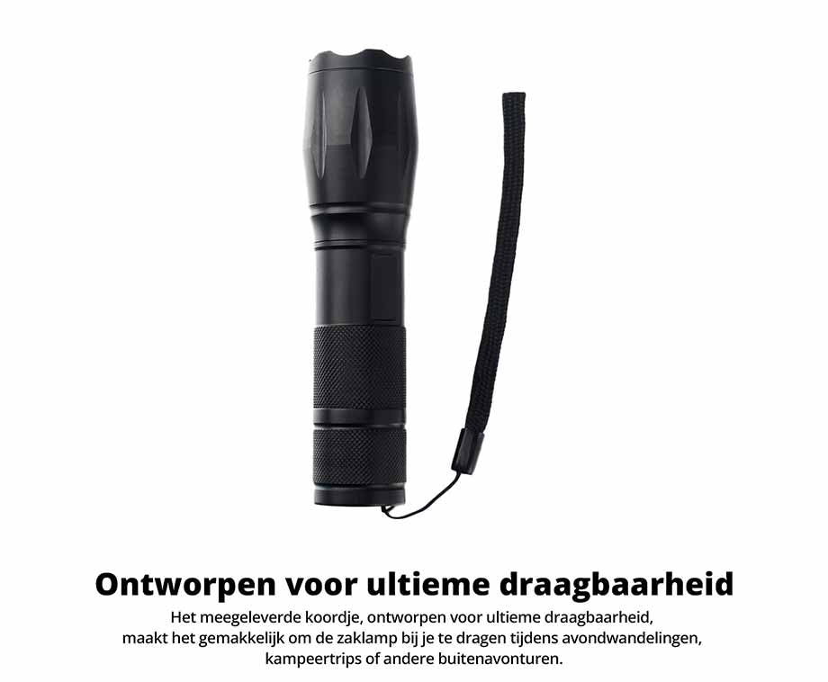 SEVVA® Militaire Zaklamp Met 500 Meter Bereik - 2-Pack