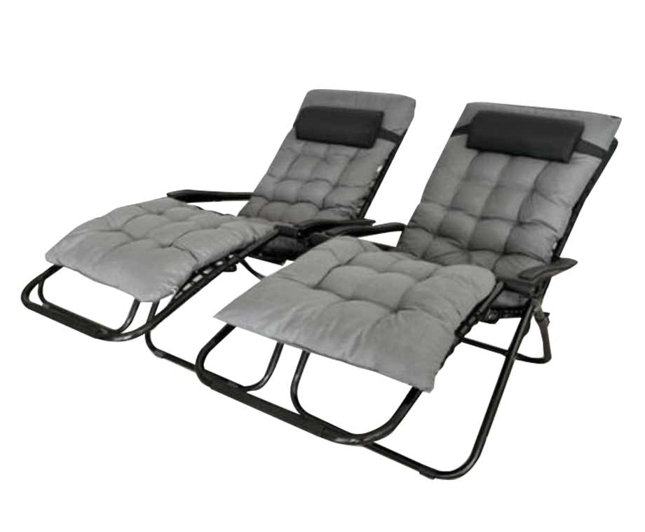 Zero Gravity Loungestoelen Met Kussens - 2-pack