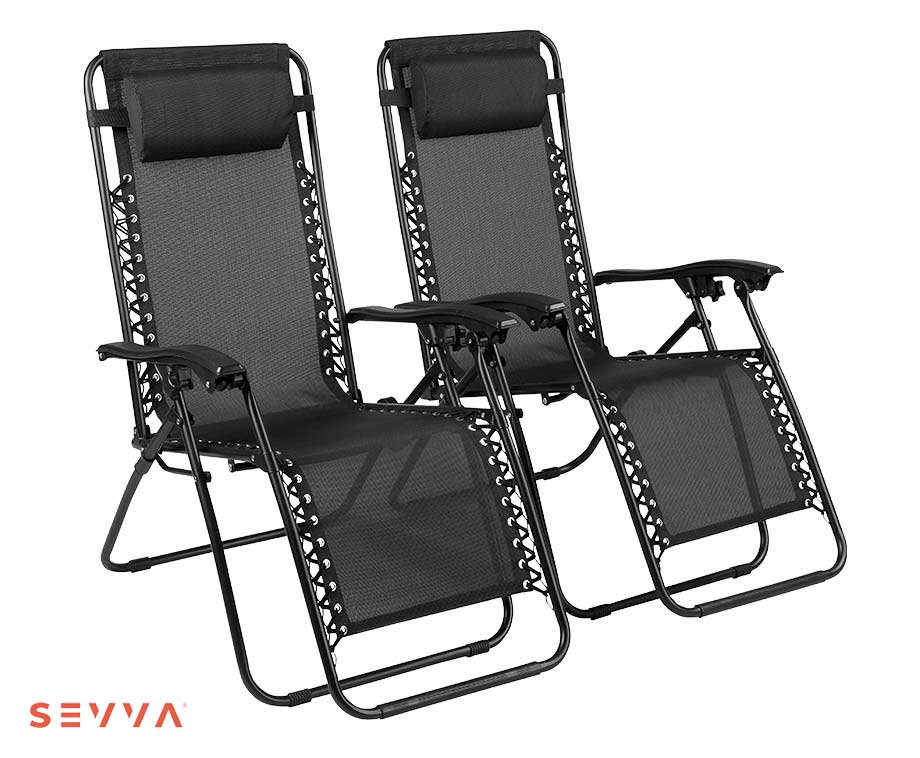 Zero Gravity Lounge Stoelen - 2 Stuks