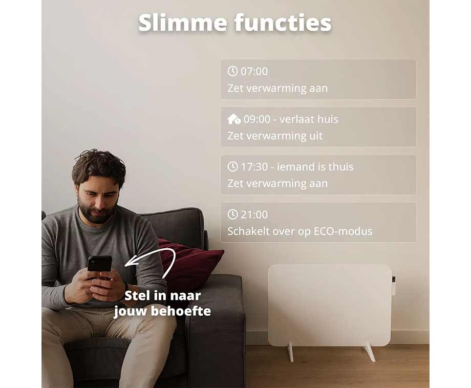 Slimme Infrarood Paneelverwarming 450W - Voordelig Lokaal Verwarmen