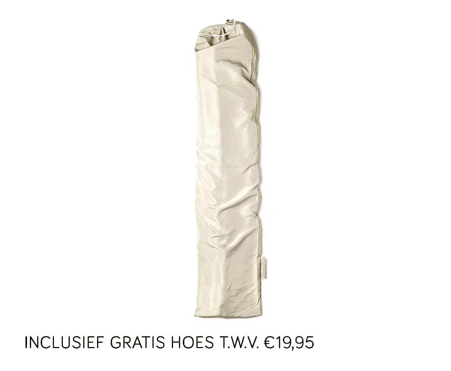 Luxe XXL Zweefparasol 3 Meter Met Beschermhoes - Beige