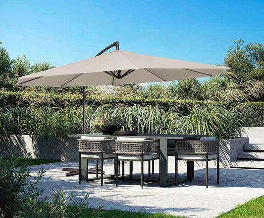Luxe XXL Zweefparasol 3 Meter Met Beschermhoes - Beige