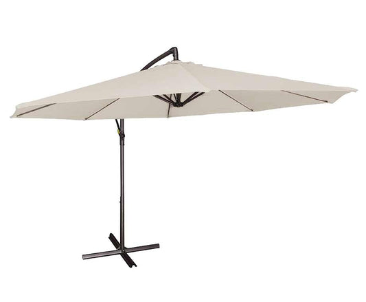 Luxe XXL Zweefparasol 3 Meter Met Beschermhoes - Beige
