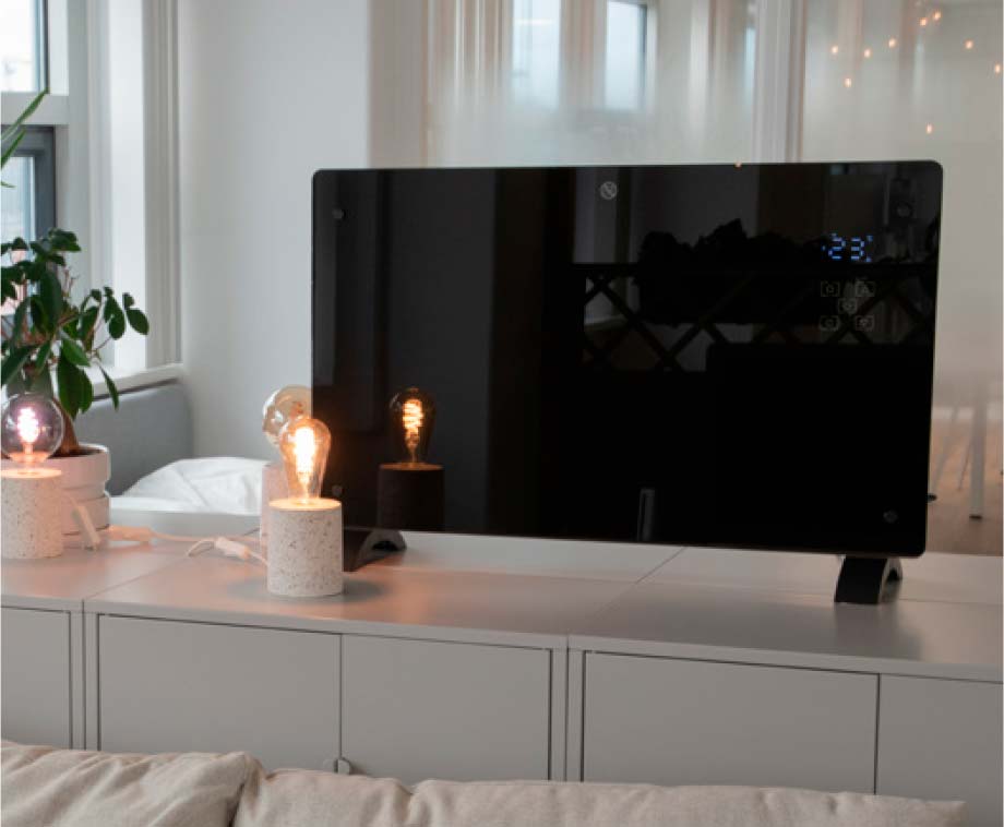 SEVVA Smart Panel Heater Zwart