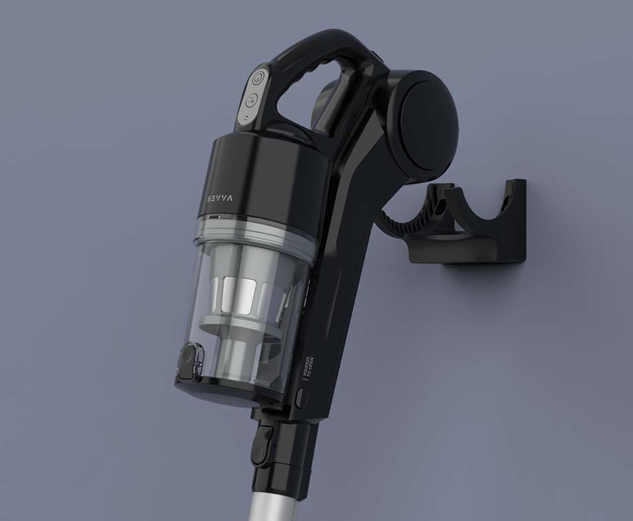 SEVVA® V12 - Draadloze Steelstofzuiger - Zwart
