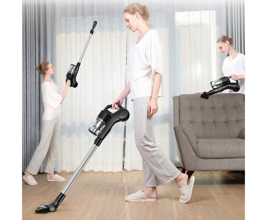 SEVVA® V12 - Draadloze Steelstofzuiger - Zwart