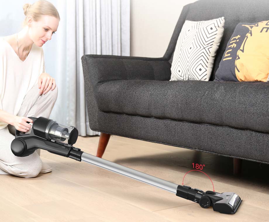 SEVVA® V12 - Draadloze Steelstofzuiger - Zwart