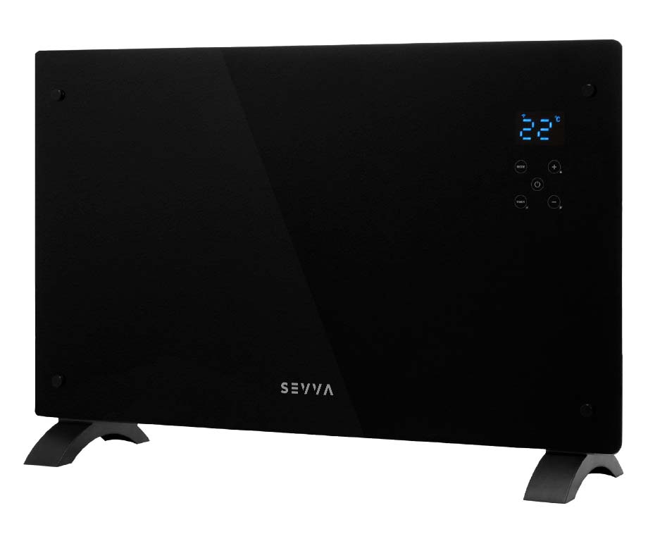 SEVVA Smart Panel Heater Zwart